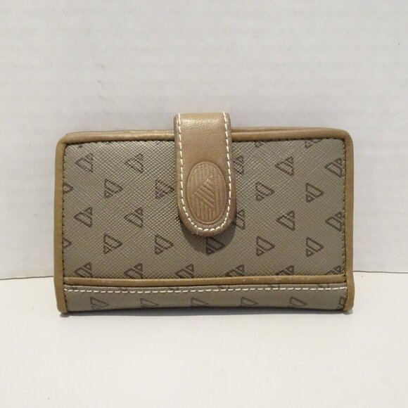 Vintage 1990's Liz Claiborne Credit Card Holder Triangle Logo Wallet - Picture 1 of 6